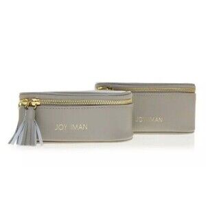 JOY & IMAN 2-piece Tassel Chic Leather Travel Pouches